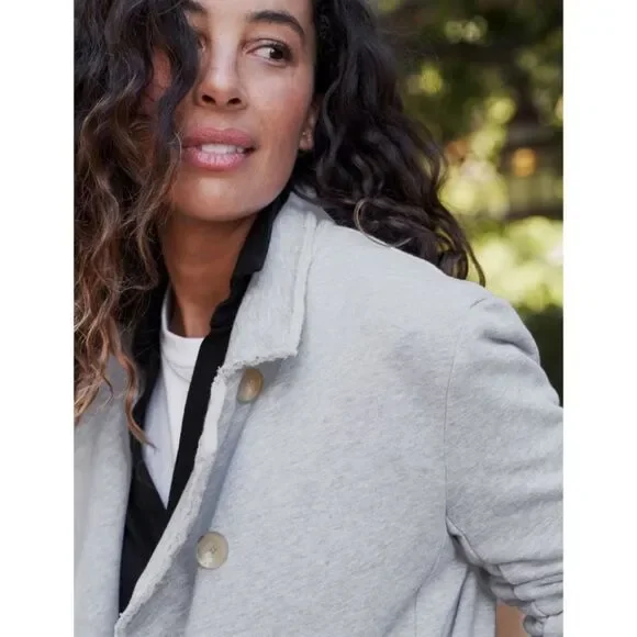 Frank & Eileen Belfast Peacoat in Gray Melange